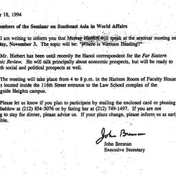 Minutes, 1994-10-18. Southe...