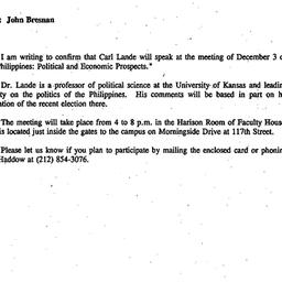 Announcements, 1992-11-05. ...