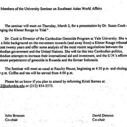 Announcements, 2000-02-16. ...