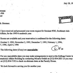 Correspondence, 1996-06-28....