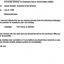 Correspondence, 1998-07-09....