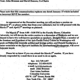 Announcements, 1998-01-22. ...