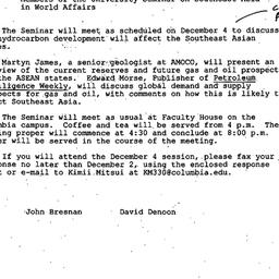Announcements, 1997-11-11. ...