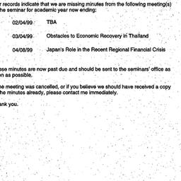 Correspondence, 1999-06-17....