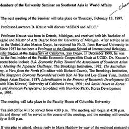 Announcements, 1997-01-21. ...