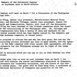 Announcements, 1985-02-14. ...