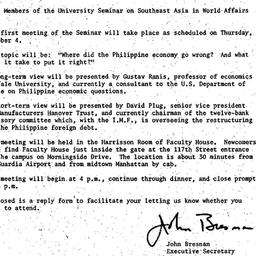 Announcements, 1984-09-11. ...