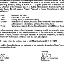 Correspondence, 1993-11-30....