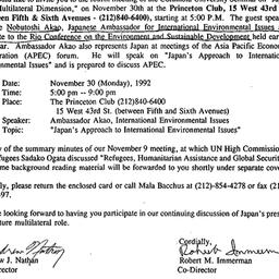 Correspondence, 1992-11-16....