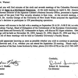 Correspondence, 1993-08-10....