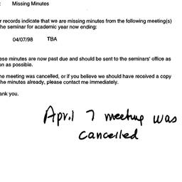 Correspondence, 1998-07-09....