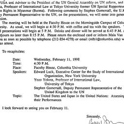 Announcements, 1998-02-11. ...