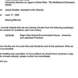 Correspondence, 1999-06-17....