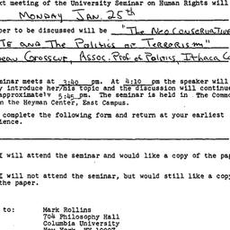 Announcements, 1982-01-25. ...