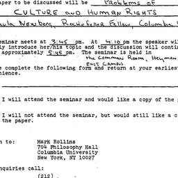 Announcements, 1982-05-10. ...