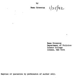 Speaker's paper, 1982-0...