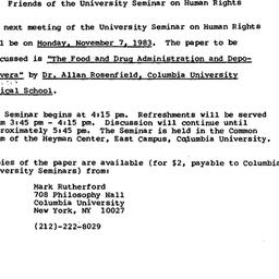 Announcements, 1983-10-17. ...
