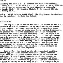 Minutes, 1984-04-25. Human ...