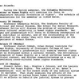Announcements, 1987-01-07. ...