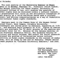 Announcements, 1987-02-15. ...