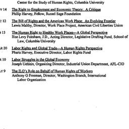 Schedules, Human Rights, se...