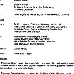 Minutes, 1994-10-10. Human ...