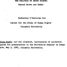 Speaker's paper, 1981-0...