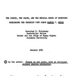 Speaker's paper, 1981-0...