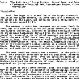 Minutes, 1981-05-20. Human ...