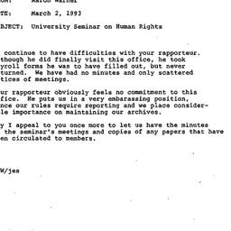 Correspondence, 1993-03-02....