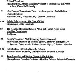 Schedules, Human Rights, se...
