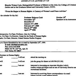 Announcements, 1999-09-28. ...