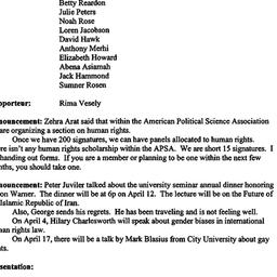 Minutes, 2000-03-27. Human ...