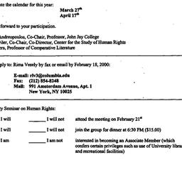 Announcements, 2000-02-21. ...