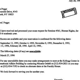 Correspondence, 1996-06-28....