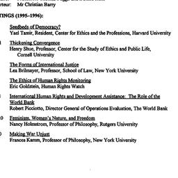 Schedules, Human Rights, se...