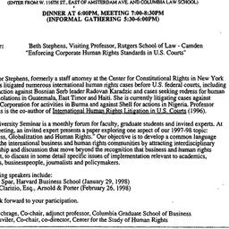 Announcements, 1997-11-20. ...