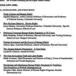 Schedules, Human Rights, se...