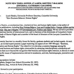 Announcements, 1997-10-30. ...