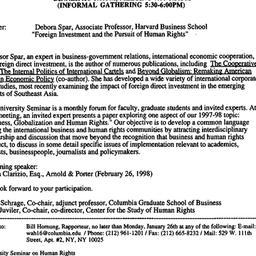 Announcements, 1998-01-29. ...