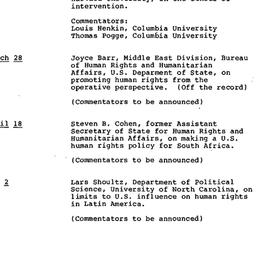 Schedules, Human Rights, se...