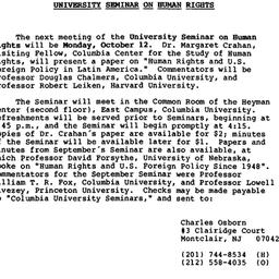 Announcements, 1987-10-12. ...