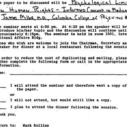 Announcements, 1980-05-06. ...