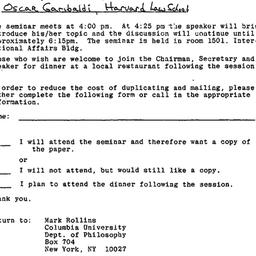 Announcements, 1979-11-13. ...