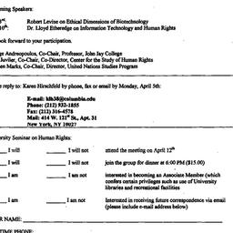 Announcements, 1999-04-12. ...