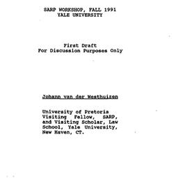 Speaker's paper, 1991-1...