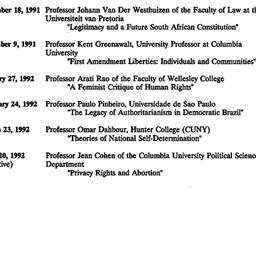 Schedules, Human Rights, se...