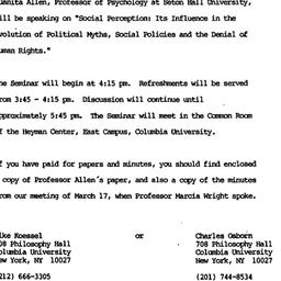 Announcements, 1986-04-02. ...