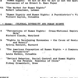 Schedules, Human Rights, se...