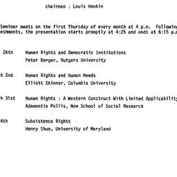 Schedules, Human Rights, se...